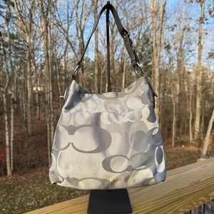 Coach Penelope Optic Gray/Silver Shoulder Bag
